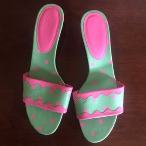 Talbots preppy kitten heel slide